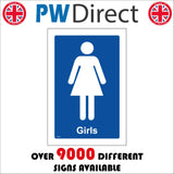 TS037 Girls Toilet White On Blue