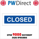 CS688 Closed Door Plaque Business Hours Shut