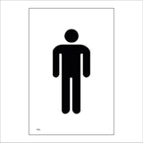 TS052 Male Toilet Black On White