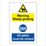MU395 Warning Sheep Grazing Gates Kept Closed