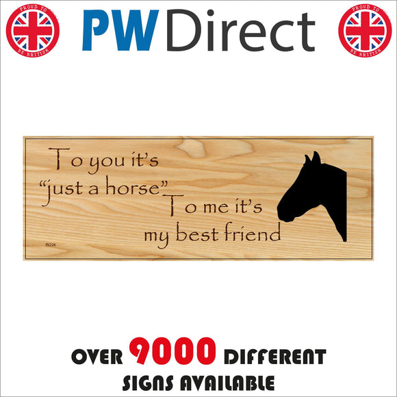 IN226 To You Its Just A Horse To Me Its My Best Friend