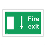 FS373 Fire Exit Down Arrow