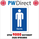 TS007 Gents Toilet White On Blue