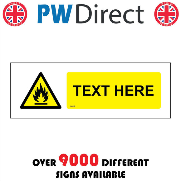HA356 Flammable Your Text Custom Made To Order