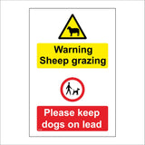 MU393 Warning Sheep Grazing Please Keep Dogs On Lead
