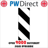 TR785 Chevron Black White Road Safety Turn Vehicles