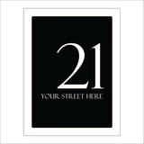 CM432  Personalise Street Name Felix Tilting House Number Custom