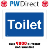 TS190 Toilet White On Blue Male Female Gents Ladies
