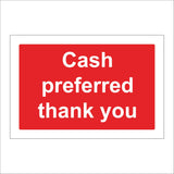 SE178 Cash Preferred Thank You White On Red
