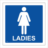 TS256 Ladies Toilet White On Blue