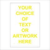 CC103J Yellow Text Artwork Design Create Choice Custom Words