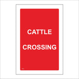 TR961 Cattle Crossing Sign