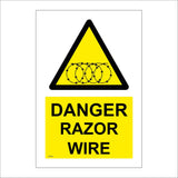 WT343 Danger Razor Wire