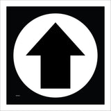 WM065A Ahead Arrow Black North Straight Route Guide Trail Track