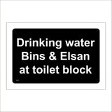 GG097 Drinking Water Bins Elsan At Toilet Block