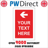 FI394 Your Text Left Arrow Made To Order Custom Adjust Modify