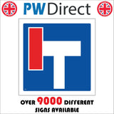 TR951 No Throught Road Left Turn