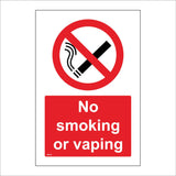 NS115 No Smoking Or Vaping Banned Prohibited Forbidden