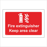 FI462 Fire Extinguishers Keep Area Clear