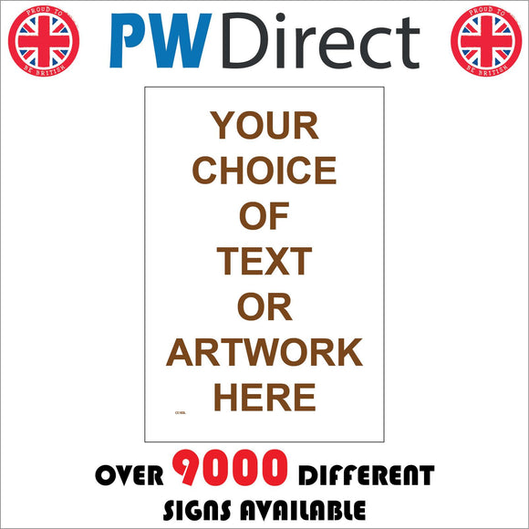 CC103L Artwork Brown Text Choice Design Create Decorate Custom