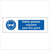 MB021 Safety Glasses Required Passed This Point