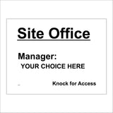 CS407 Site Office Manager Your Choice Here Knock For Access