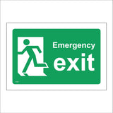 FS389 Emergency Exit Left Running Man