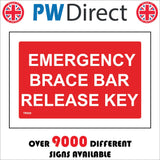 TR889 Emergency Brace Bar Release Key