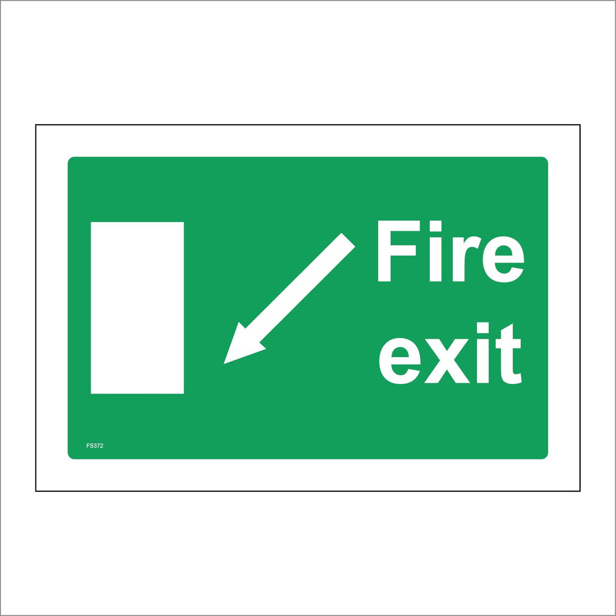 Fire Exit Diagonal Down Left Arrow – PWDirect