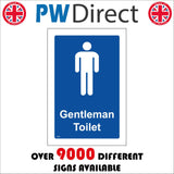 TS001 Gentleman Toilet Male Boys White On Blue