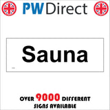 GG404 Sauna Black On White Plaque