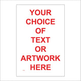 CC103H Your Choice Red Text Artwork Create Design Decorate