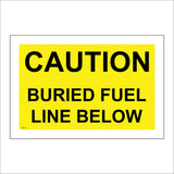 WT510 Caution Buried Fuel Line Below