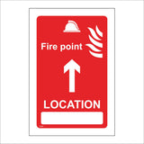 FI401 Fire Point Location Up Ahead Arrow White Box