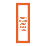 CC351E Orange Border Exclusive Gift Words Text Choice Custom