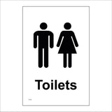 TS164 Male Female Toilets Black On White