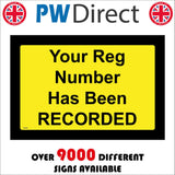 TR899 Your Reg Number Has Been Recorded