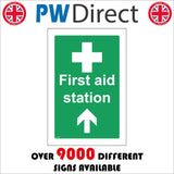 FS454 First Aid Station Ahead Up Arrow