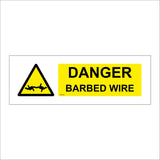 WT342 Danger Barbed Wire