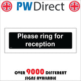 GG353 Please Ring For Reception Front Desk Office Hotel