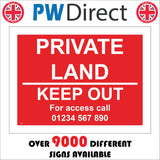 CM447 Private Land Keep Out Acces Call Mobile Details Info
