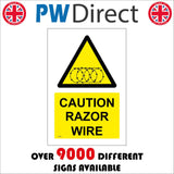 WT344 Caution Razor Wire