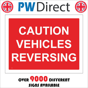 CS020 Caution Vehicles Reversing Sign