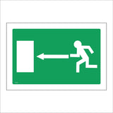 FS379 Fire Exit Left Arrow Running Man