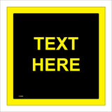 CC202M Yellow Frame Black Background Text Words Custom Image