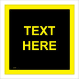 CC202M Yellow Frame Black Background Text Words Custom Image