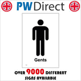 TS009 Gents Toilet Black On  White