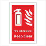 FI418 Fire Extinguisher Keep Clear