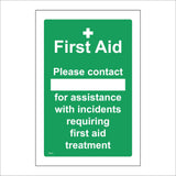 FS473 First Aid Please Contact Assistance Incidents Treatment