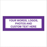 CC301G Your Words Logos Photos Custom Text Design Create Purple